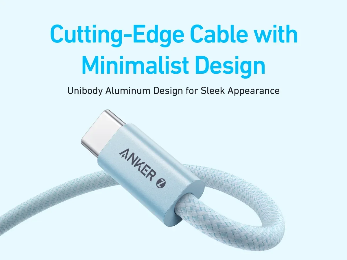 كابل شحن سريع USB-C إلى USB-C Anker Zolo A8060 بقدرة 240 واط مضفر بطول 1.5 متر أبيض - Image 12