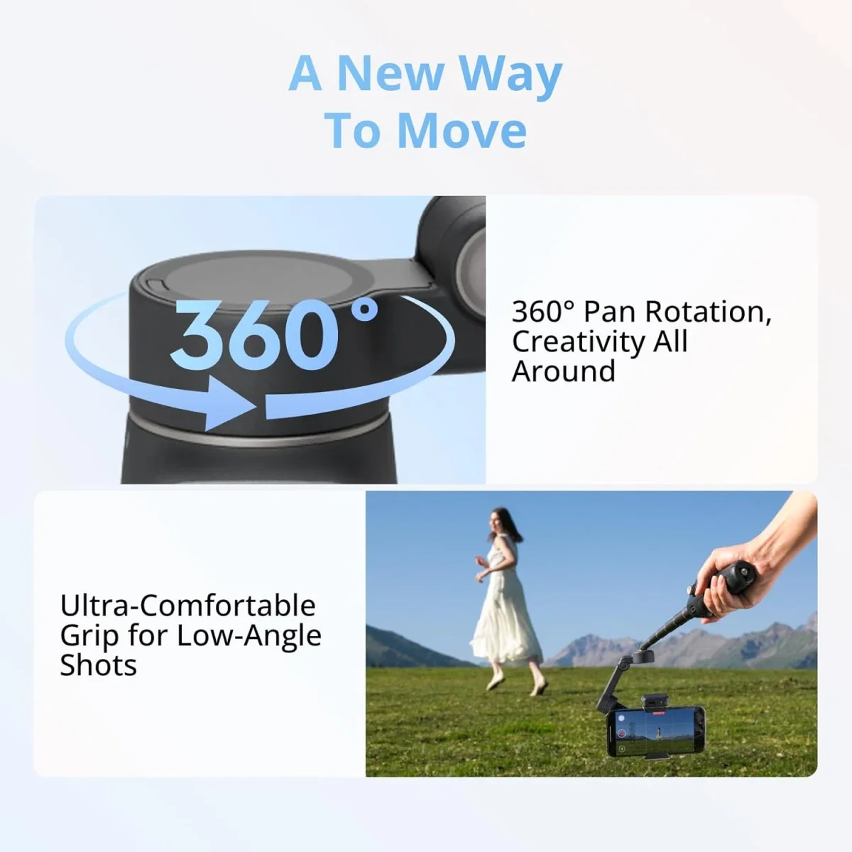 DJI Osmo Mobile 8 Phone Gimbal Stabilizer with AI Tracking, 360° Pan and 10-Hour Battery - Thumbnail 4