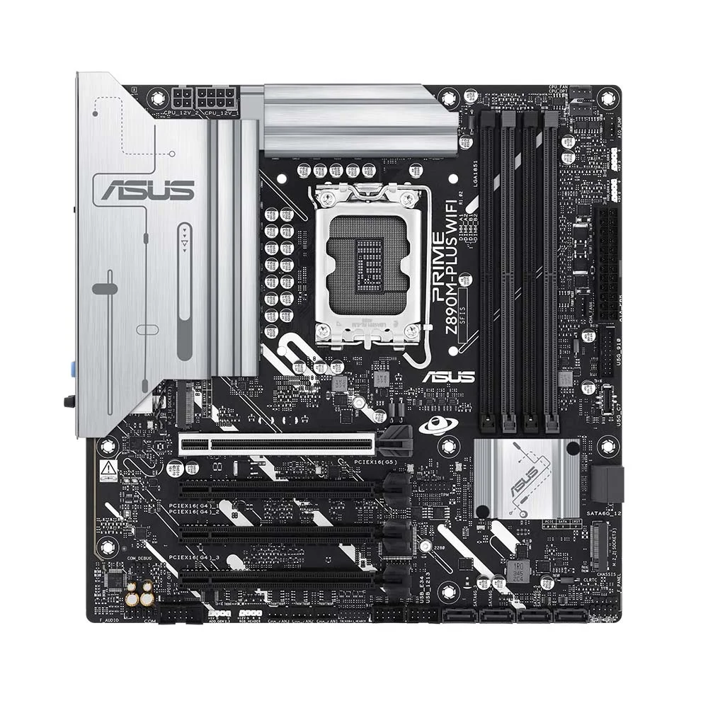 لوحة أم Asus بمقبس LGA1851 وواي فاي PRIME Z890M-PLUS WIFI 90MB1J80-M0EAY0 - Thumbnail 2