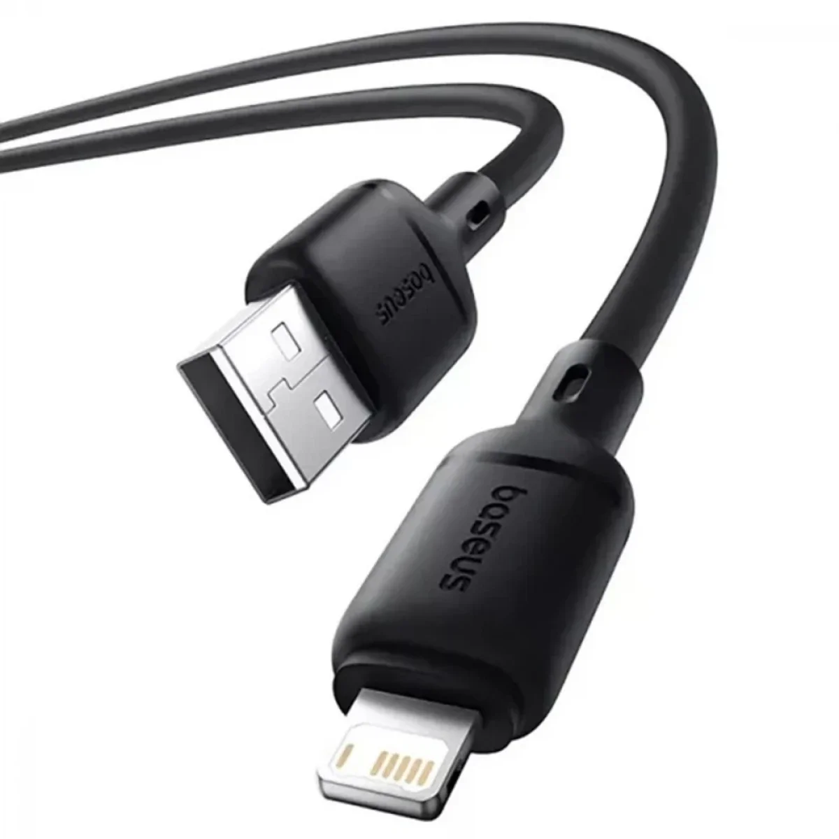 Baseus P10377702113-01 Silky Series USB-A to Lightning Cable 2.4A 2m Cluster Black - Thumbnail 2