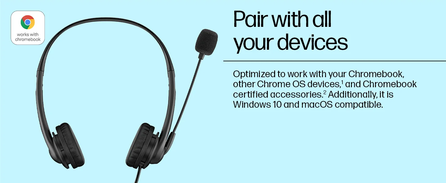 سماعة رأس HP Stereo USB G2 بمنفذ USB-A وميكروفون عازل للضوضاء ومقبس صوت 3.5 مم - Thumbnail 11
