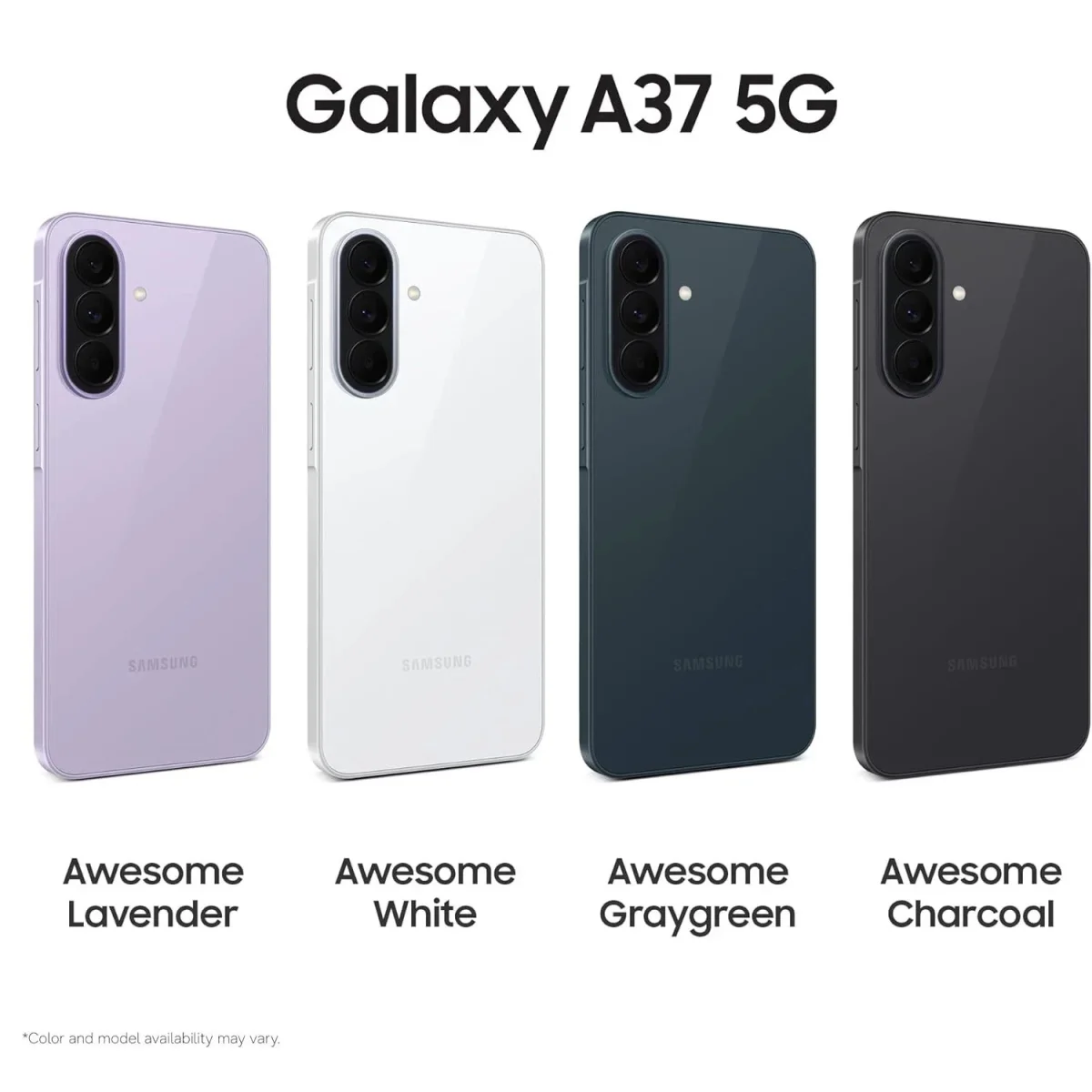 هاتف Samsung Galaxy A37 5G بشاشة 6.7 إنش FHD+ Super AMOLED 120Hz وذاكرة 8GB وتخزين 128GB