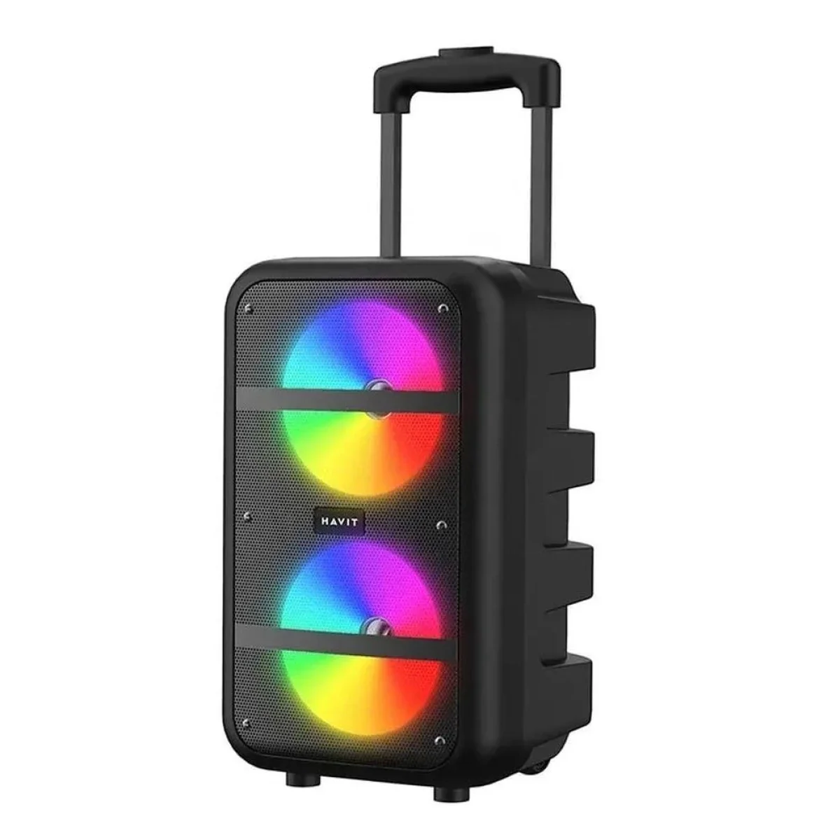 مكبر صوت HAVIT SQ116BT محمول بعربة وبلوتوث مع ميكروفون، أسود