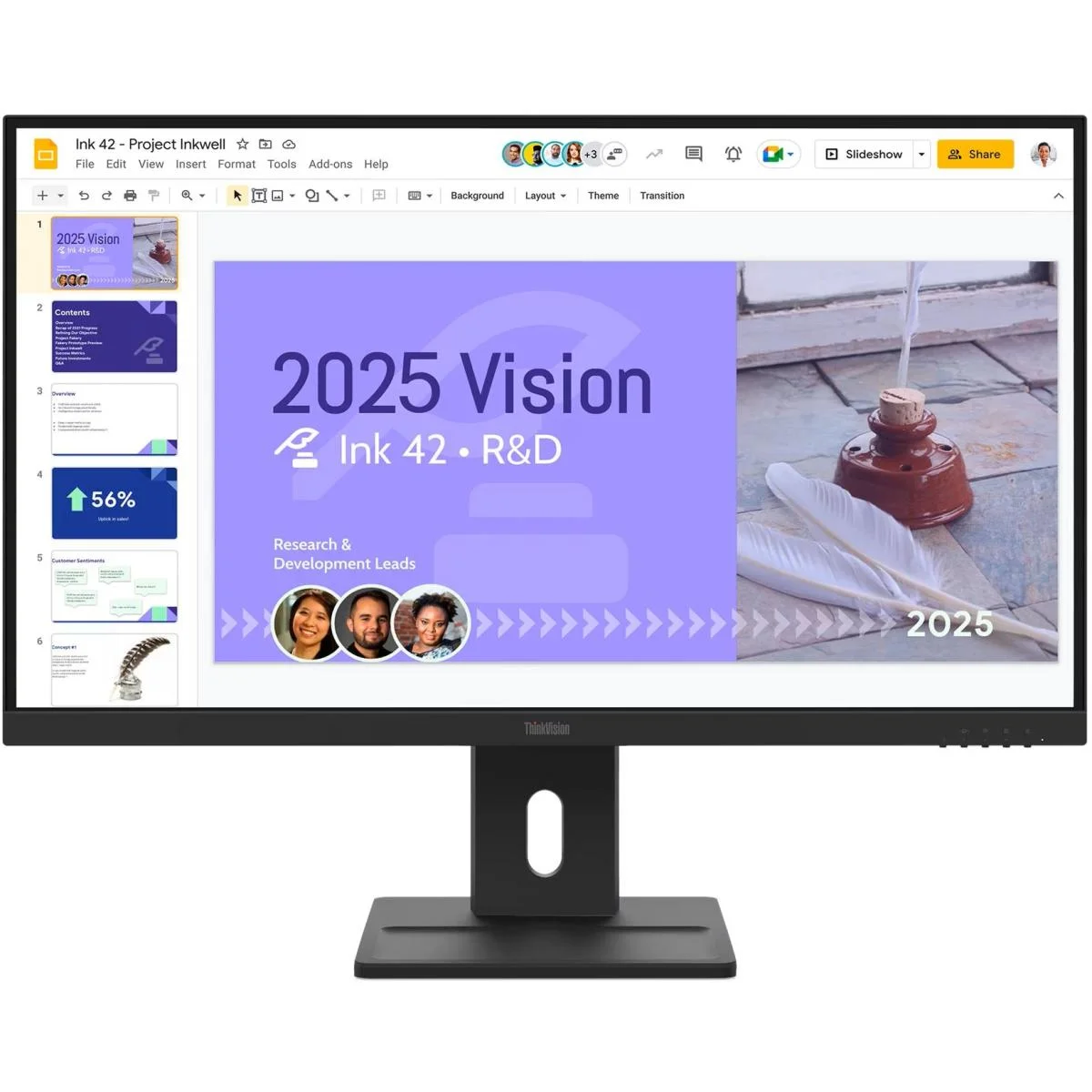 شاشة أعمال Lenovo ThinkVision E27Q-40 مقاس 27 إنش QHD IPS بتردد 100 هرتز وزمن استجابة 4 مللي ثانية