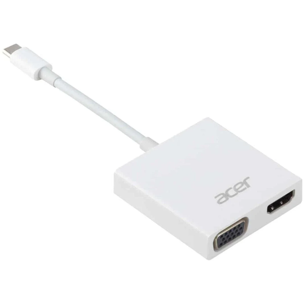 Acer ACB820 USB Type-C to HDMI & VGA 2-in-1 Adapter 4K White