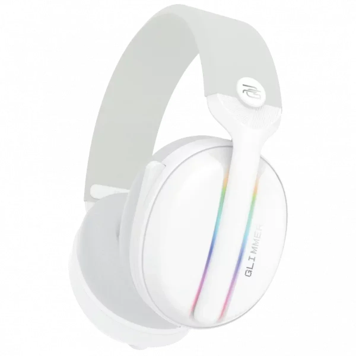 Proove Glimmer Dual-Wireless RGB Gaming Headset, White/Purple - Thumbnail 3