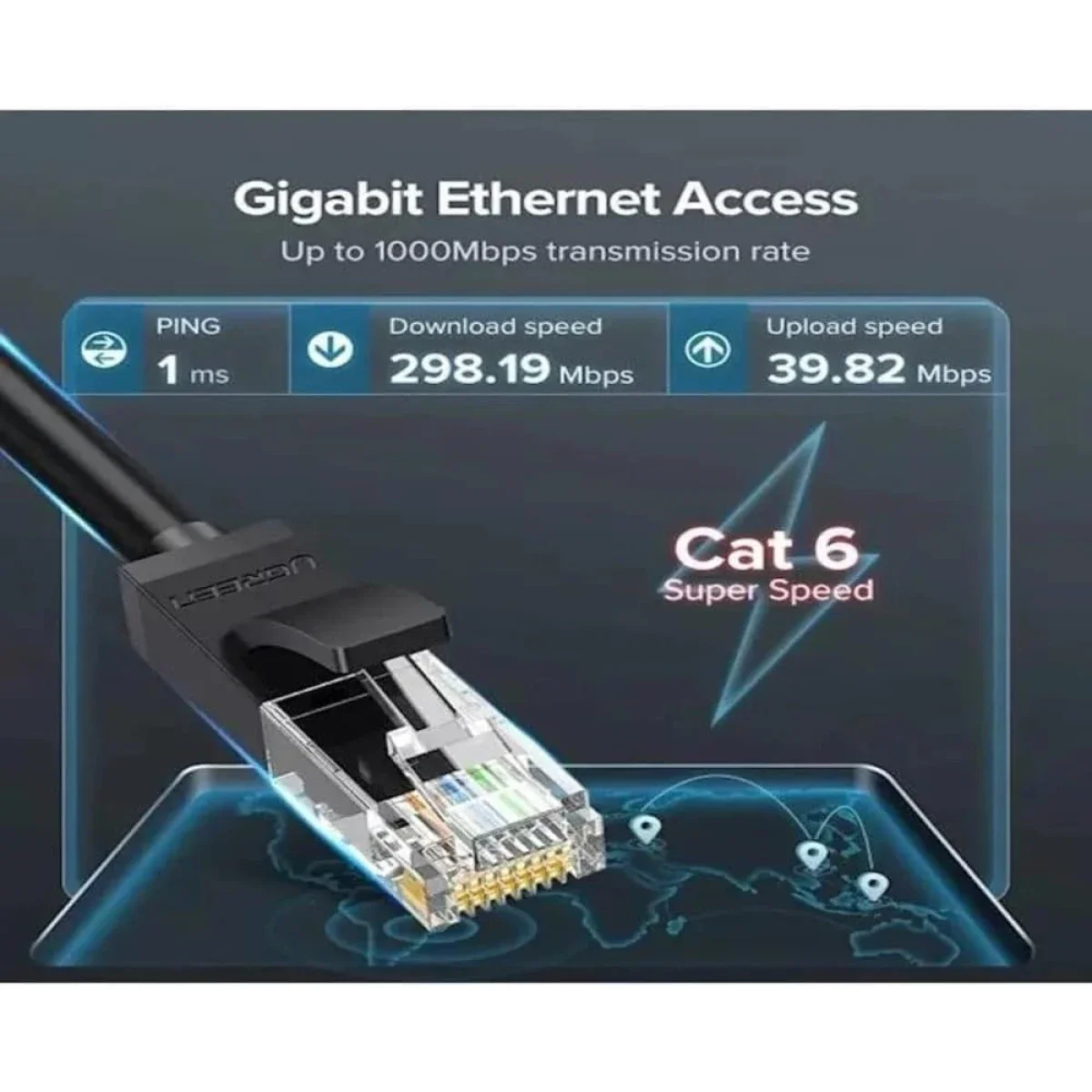 Ugreen Cat6 8-Core U/UTP Ethernet Cable, 1.5m - Thumbnail 4