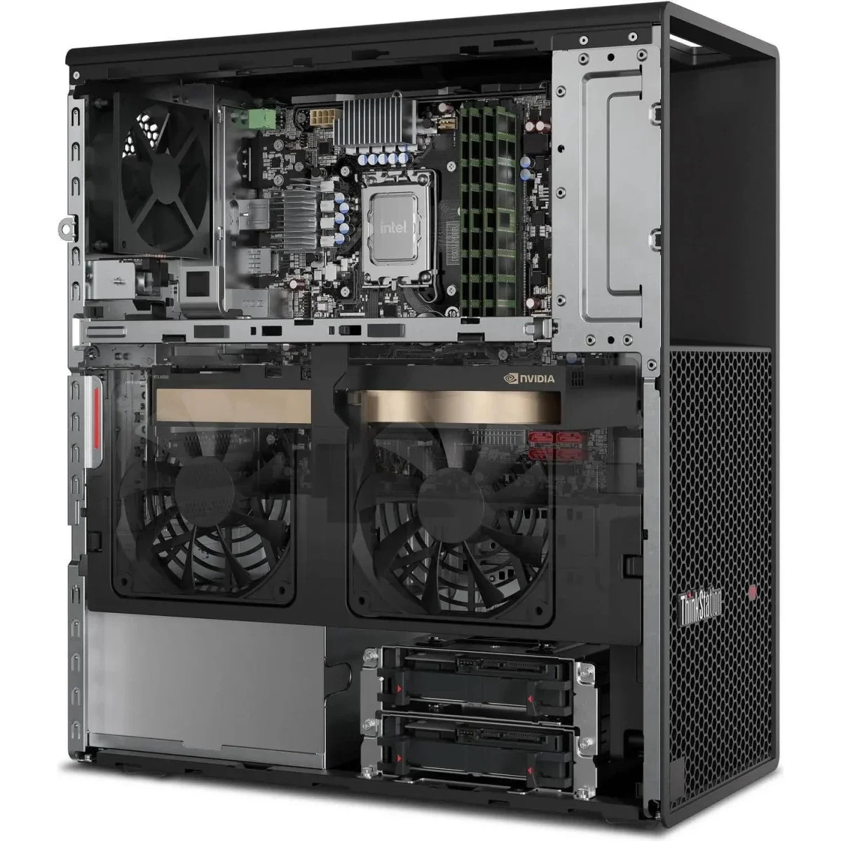 محطة عمل Lenovo ThinkStation P3 Tower Gen 2 بمعالج Intel Core Ultra 7 265K وذاكرة 16GB وتخزين 512GB SSD أسود - Image 5