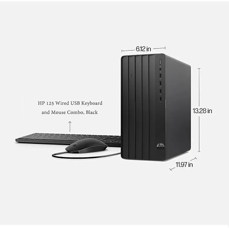 كمبيوتر مكتبي HP Pro Tower 290 G9 بمعالج Intel Core i3-13100 الجيل 13، رام 8GB DDR4، تخزين 512GB SSD، Wi-Fi 6، Bluetooth 5.3، DOS – D79SSAT - Thumbnail 3