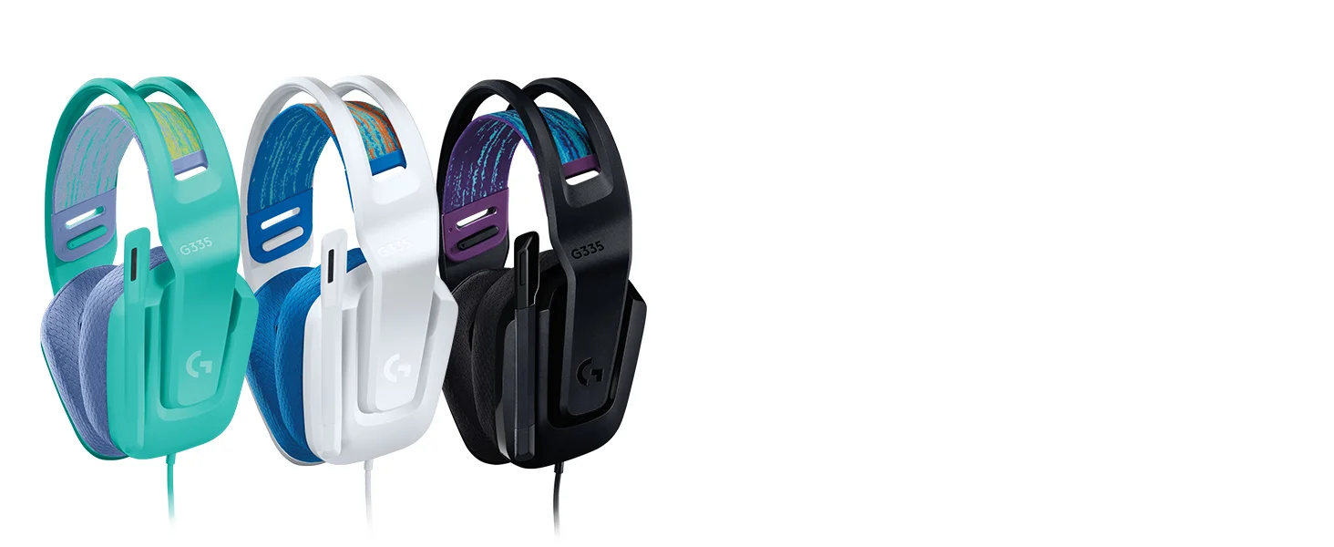 سماعة ألعاب Logitech G335 سلكية بمحركات 40 مم - Thumbnail 14