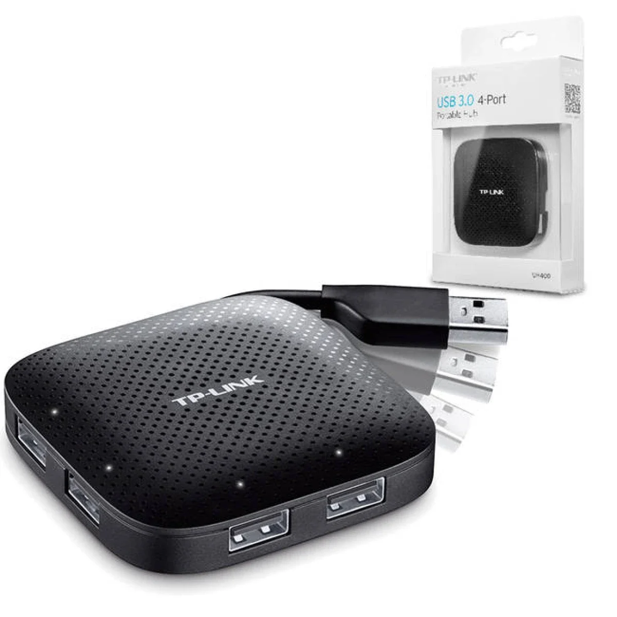 TP-LINK UH400 4-Port USB 3.0 Hub with Foldable Cable - Image 1