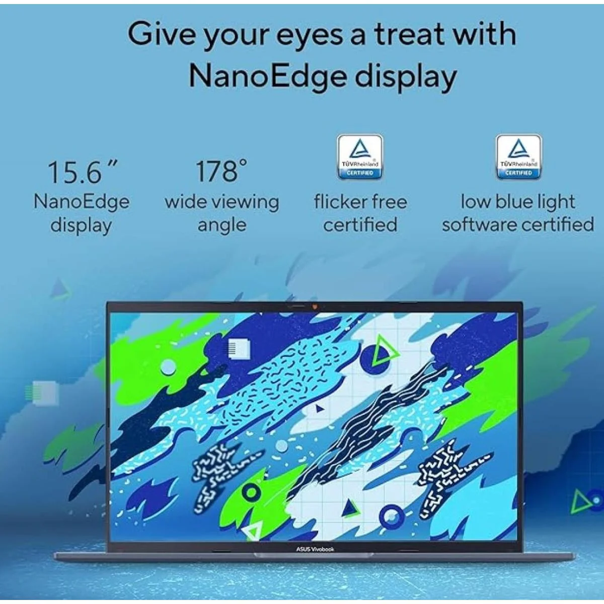 Asus Vivobook 15 A1502VA-BQ1385 15.6-inch FHD IPS Laptop, Core i7-13620H, 16GB RAM, 512GB SSD, Quiet Blue - Image 2