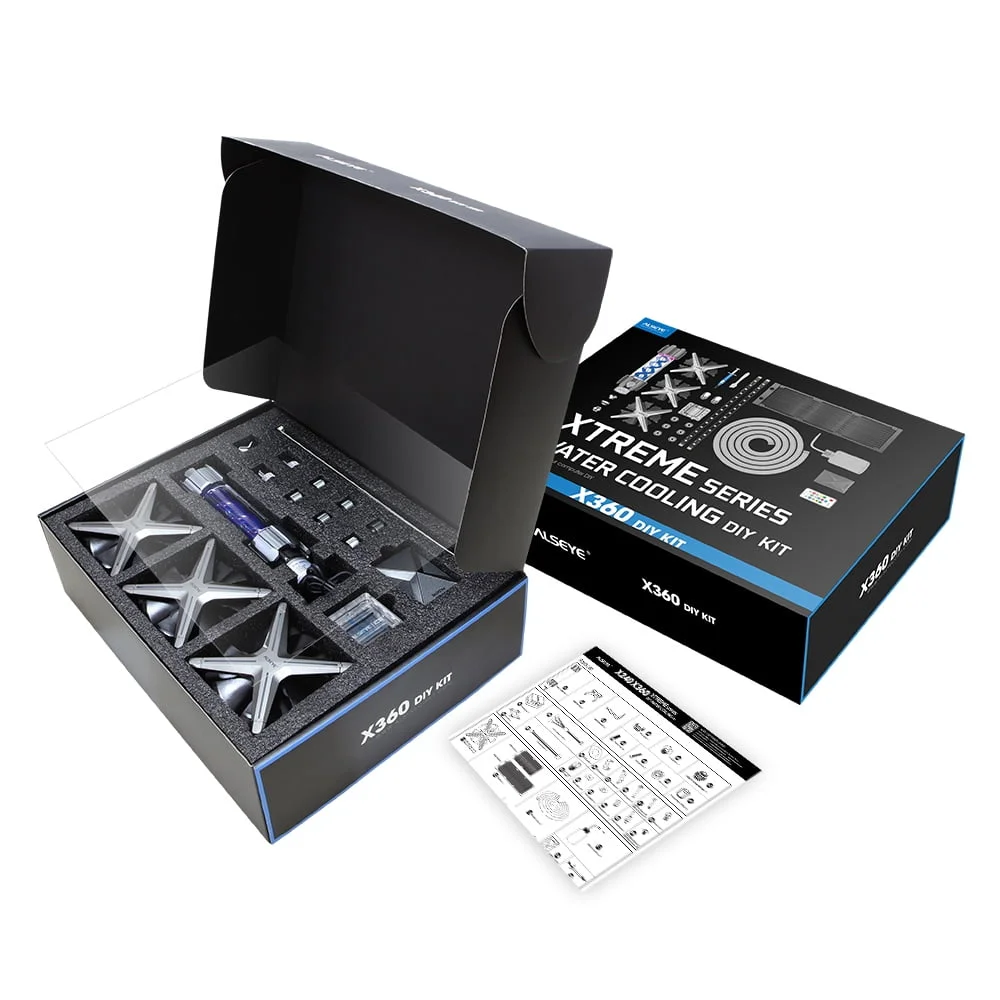 طقم تبريد سائل ALSEYE X360 DIY Xtreme بمراوح 120 مم ورديتر 360 مم وRGB - Image 5