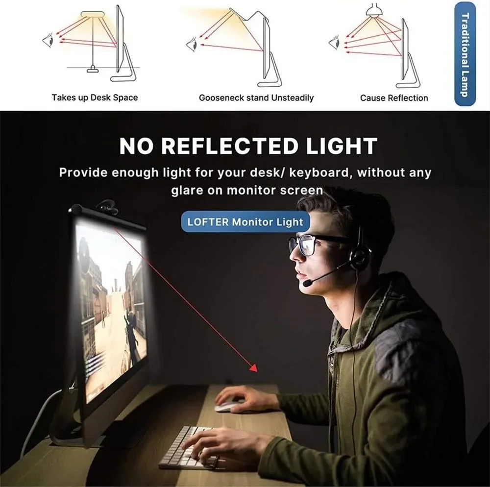 USB Monitor Light Bar with 3 Adjustable Color Temperatures - Image 3