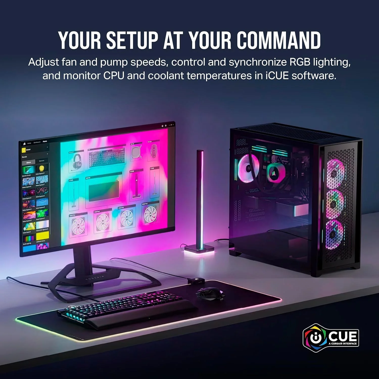مبرد معالج سائل Corsair iCUE LINK H100i RGB بحجم 240 ملم CW-90601001WW - Image 12