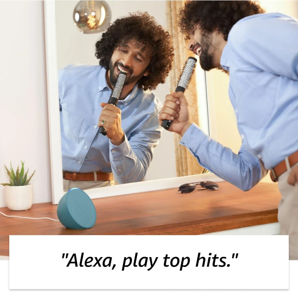 Amazon Echo Pop 1st Gen Smart Speaker with Alexa, Wi-Fi & Bluetooth - Charcoal - Image 3