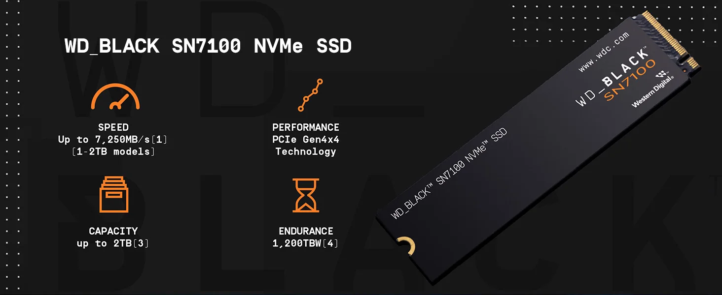 Western Digital WD_BLACK SN7100 1TB NVMe PCIe Gen 4 M.2 2280 Internal SSD - Image 8