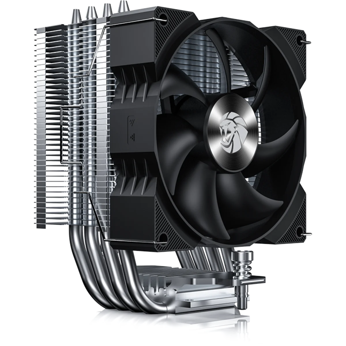 مبرد هوائي للمعالج GameMax Gamma 90 Dark برج أسود، 150 واط TDP، أنابيب حرارية 4×6 مم ومروحة PWM
