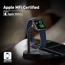 قاعدة شحن لاسلكي 3 في 1 Promate WavePower بقدرة Qi 15 واط ومنفذ USB-A 24 واط - Thumbnail 11