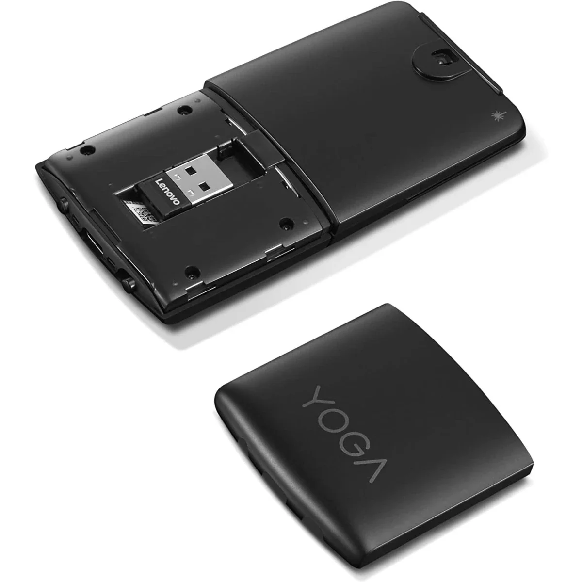 ماوس ومؤشر ليزر Lenovo Yoga Mouse لاسلكي بتقنية Bluetooth 5.0 و2.4GHz - أسود - Thumbnail 4