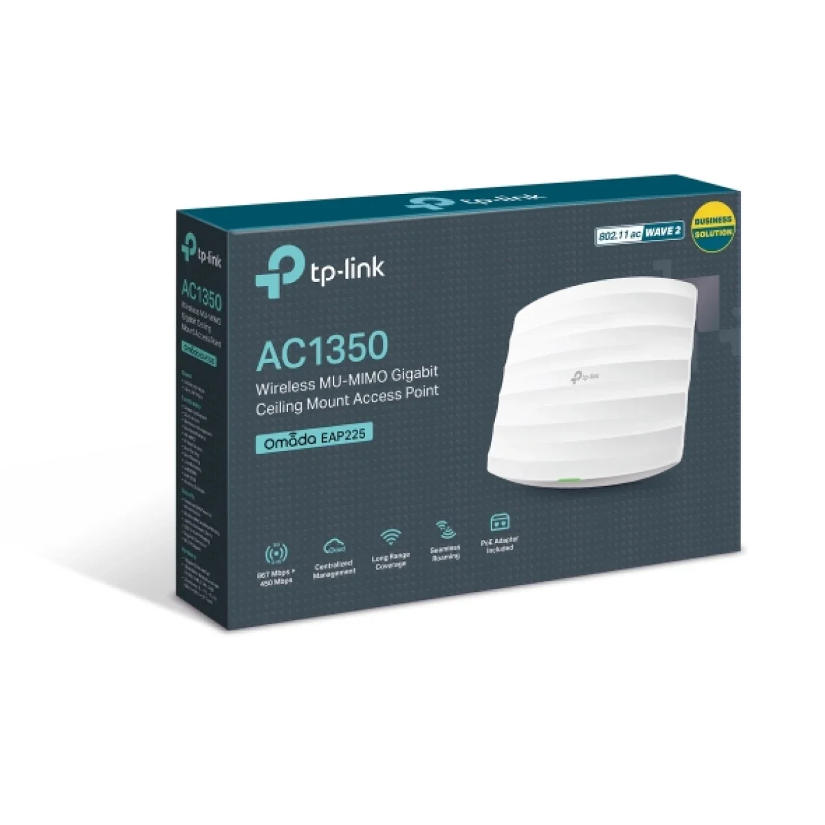نقطة وصول سقفية TP-LINK EAP225 AC1350 ثنائية النطاق MU-MIMO بمنفذ جيجابت - Thumbnail 6