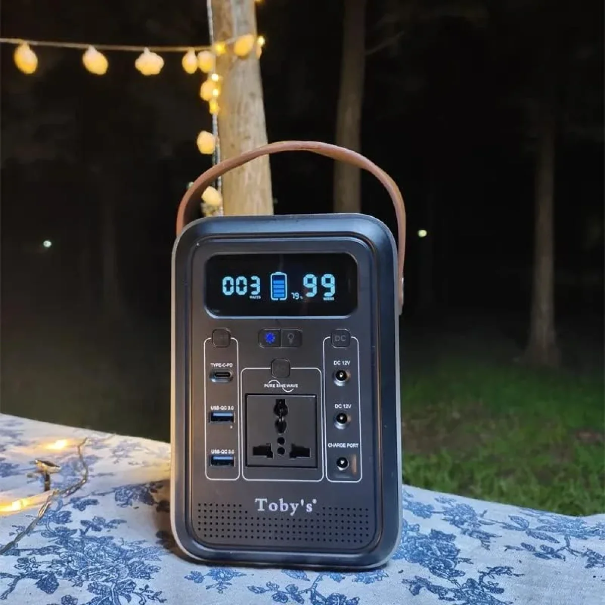 محطة طاقة محمولة Toby's TBS-60A بسعة 60000mAh و222Wh وقدرة 150W باللون الأسود - Thumbnail 7