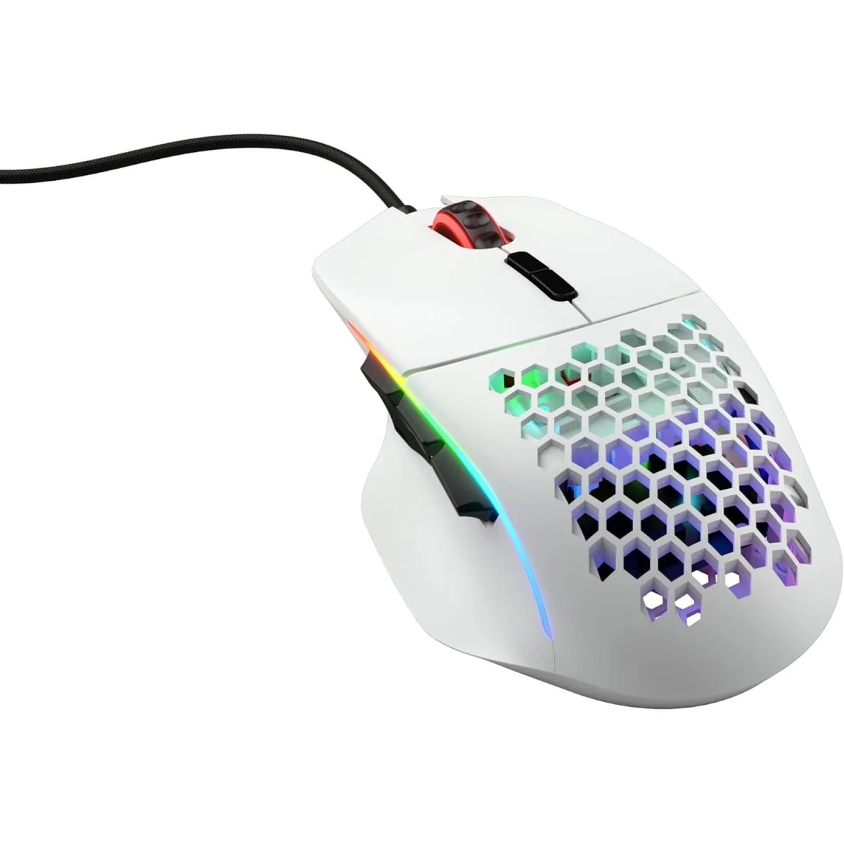 ماوس ألعاب Glorious Model I RGB سلكي بدقة 19K DPI ووزن 69 جم، أبيض - Image 2
