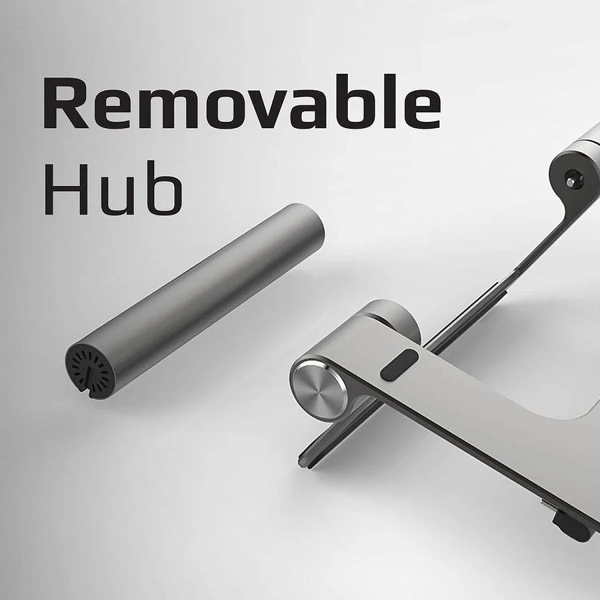 Promate PrimeBase-C Aluminum Laptop Stand with 9-in-1 USB-C Hub, 100W PD, 4K HDMI, Ethernet - Image 3