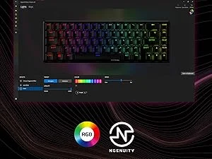 كيبورد ألعاب HyperX Alloy Origins 65 ميكانيكي بمفاتيح حمراء خطية وإضاءة RGB - Thumbnail 14