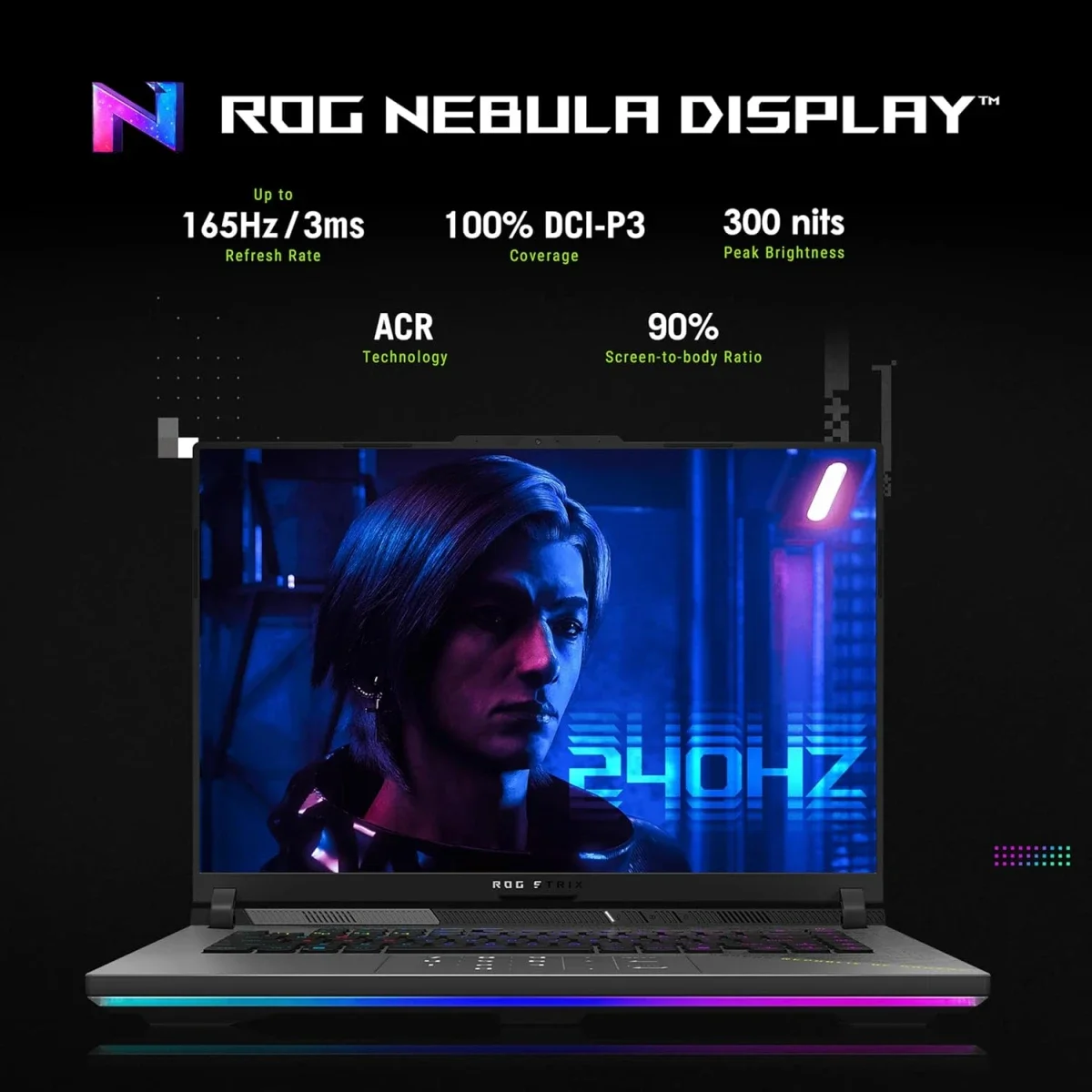 Asus ROG Strix G16 G614PR 16-inch Gaming Laptop Ryzen 9 8940HX RTX 5070 Ti 16GB RAM 1TB SSD 165Hz Eclipse Gray - Image 3