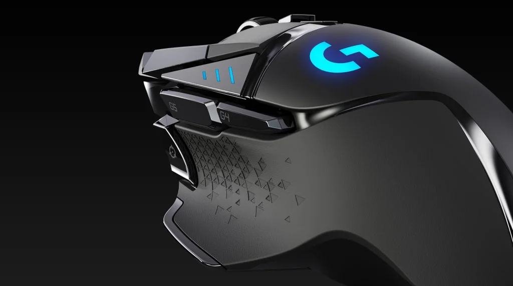 ماوس ألعاب Logitech G502 LIGHTSPEED لاسلكي بمستشعر HERO 25K وإضاءة RGB وأوزان قابلة للتعديل - أسود - Thumbnail 9