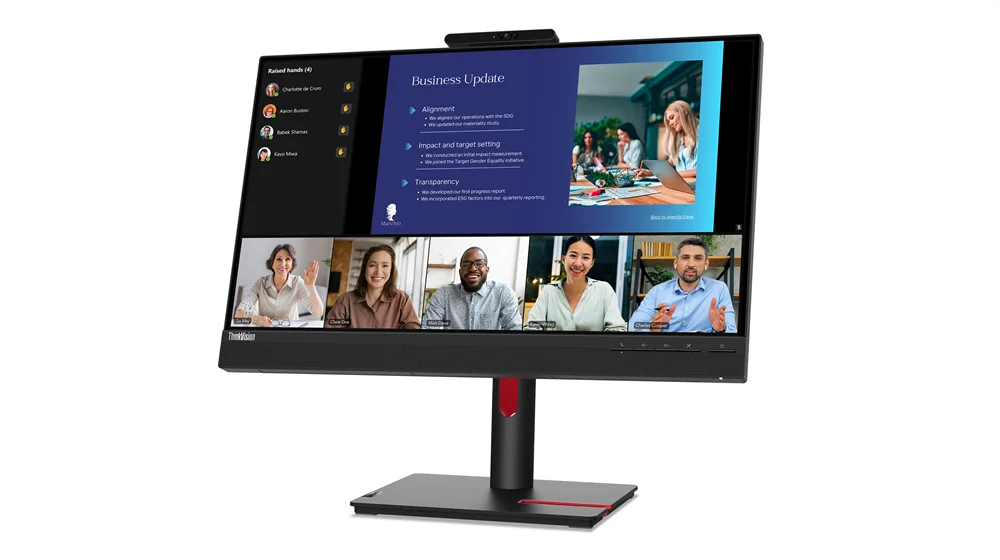 Lenovo ThinkVision T24v-30 24-Inch FHD IPS 75Hz Conferencing Monitor with 2MP Webcam - Thumbnail 11