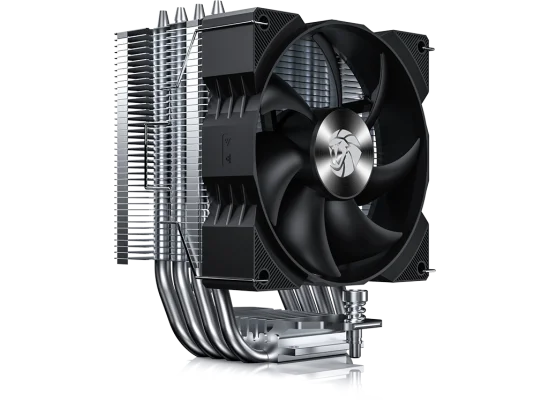 مبرد هوائي للمعالج GameMax Gamma 90 Dark برج أسود، 150 واط TDP، أنابيب حرارية 4×6 مم ومروحة PWM - Image 4