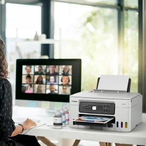طابعة Canon MAXIFY GX3040 لاسلكية 3 في 1 بخزان حبر قابل لإعادة التعبئة - أبيض - Thumbnail 10