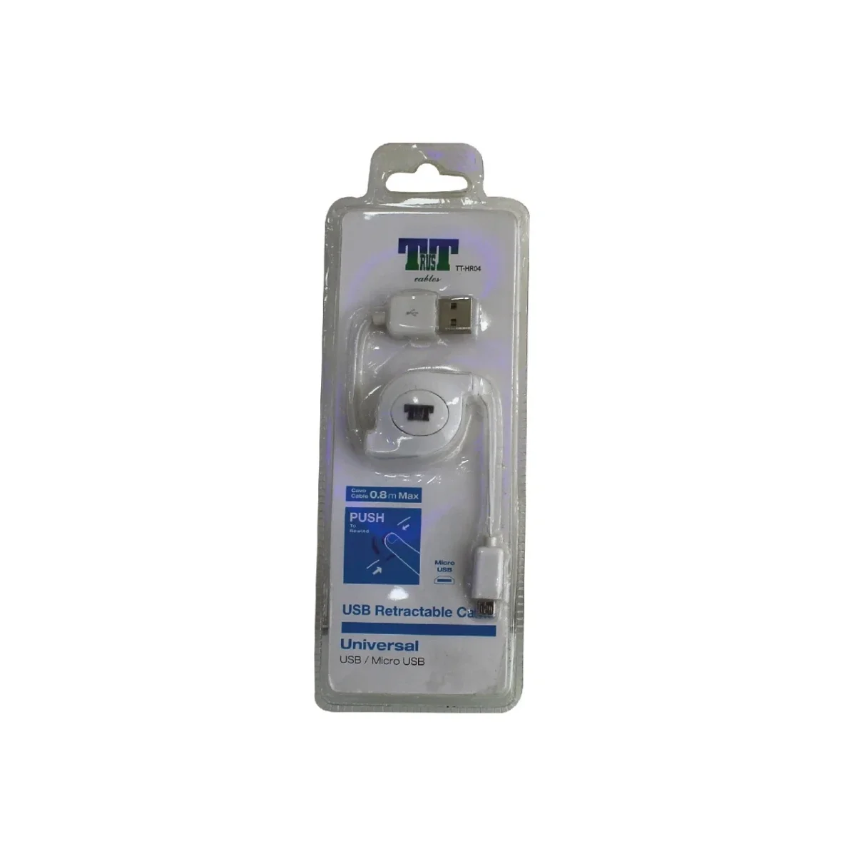 كابل هاتف Trust TT-HR04 قابل للسحب من USB إلى Micro USB