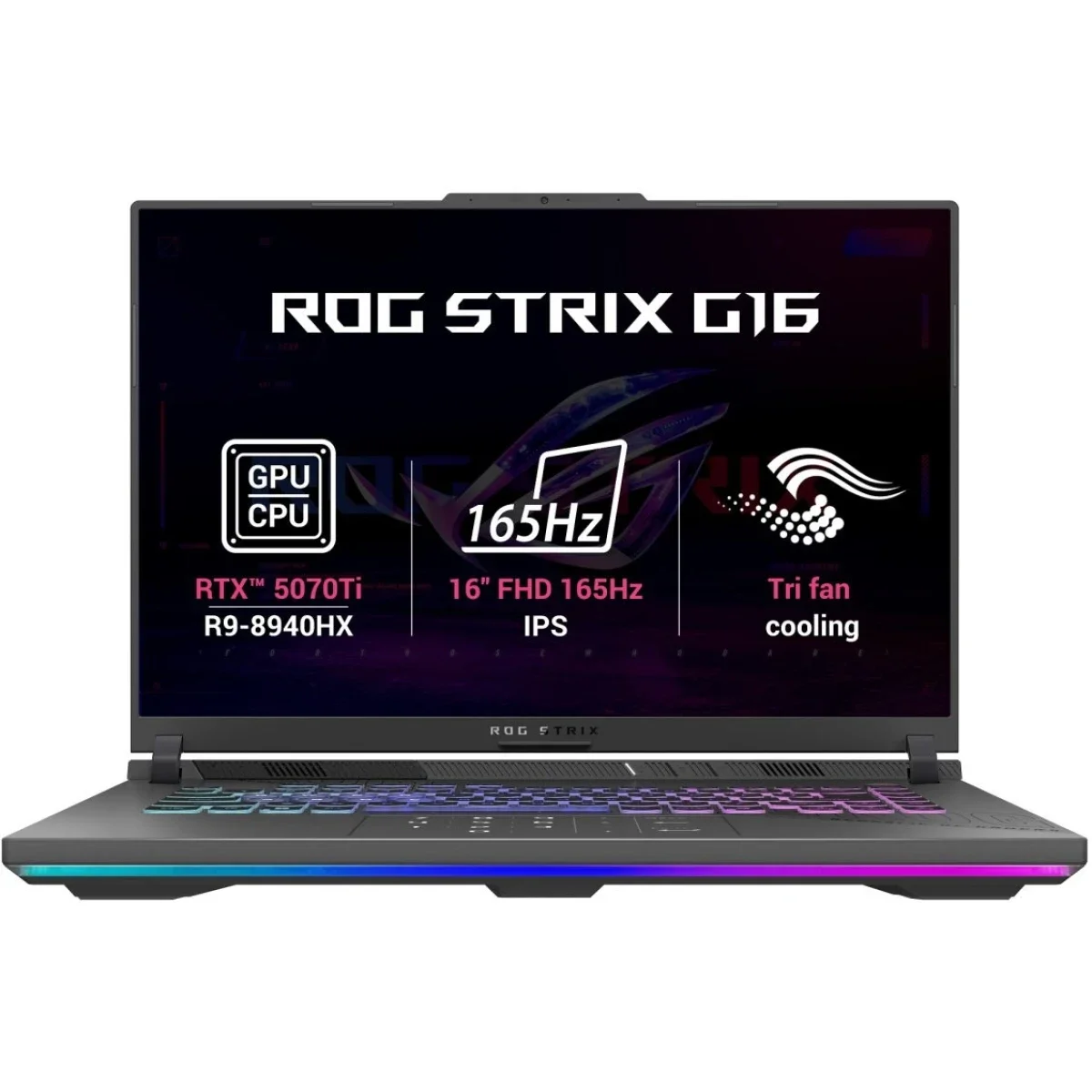 Asus ROG Strix G16 G614PR 16-inch Gaming Laptop Ryzen 9 8940HX RTX 5070 Ti 16GB RAM 1TB SSD 165Hz Eclipse Gray - Image 1
