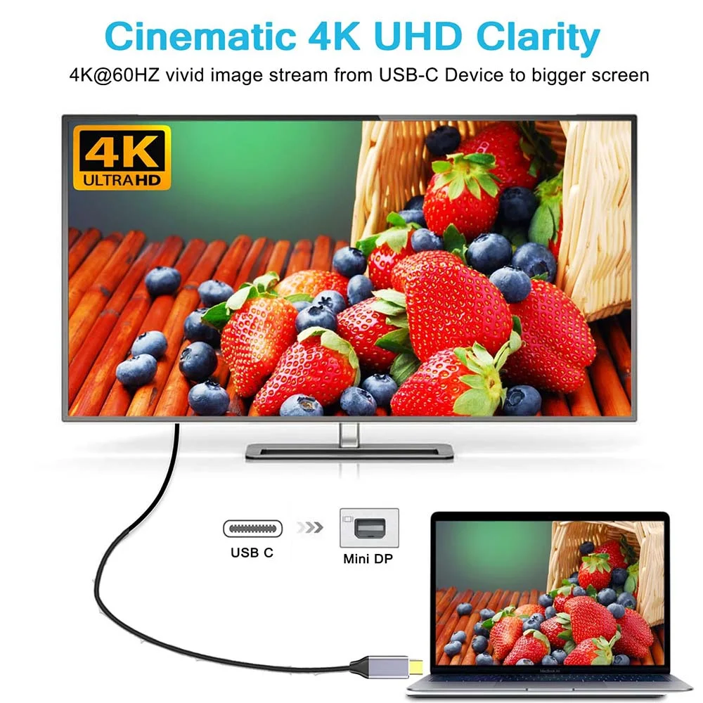 كيبل USB-C إلى Mini DisplayPort (DP) - Image 2