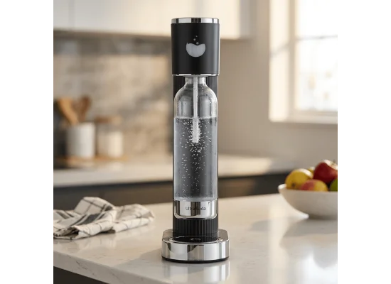 ماكينة صنع الصودا ULTRA SODA V500 مع أسطوانة CO₂ سعة 60 لتر وزجاجة 1000 مل - أسود مطفي - Image 4