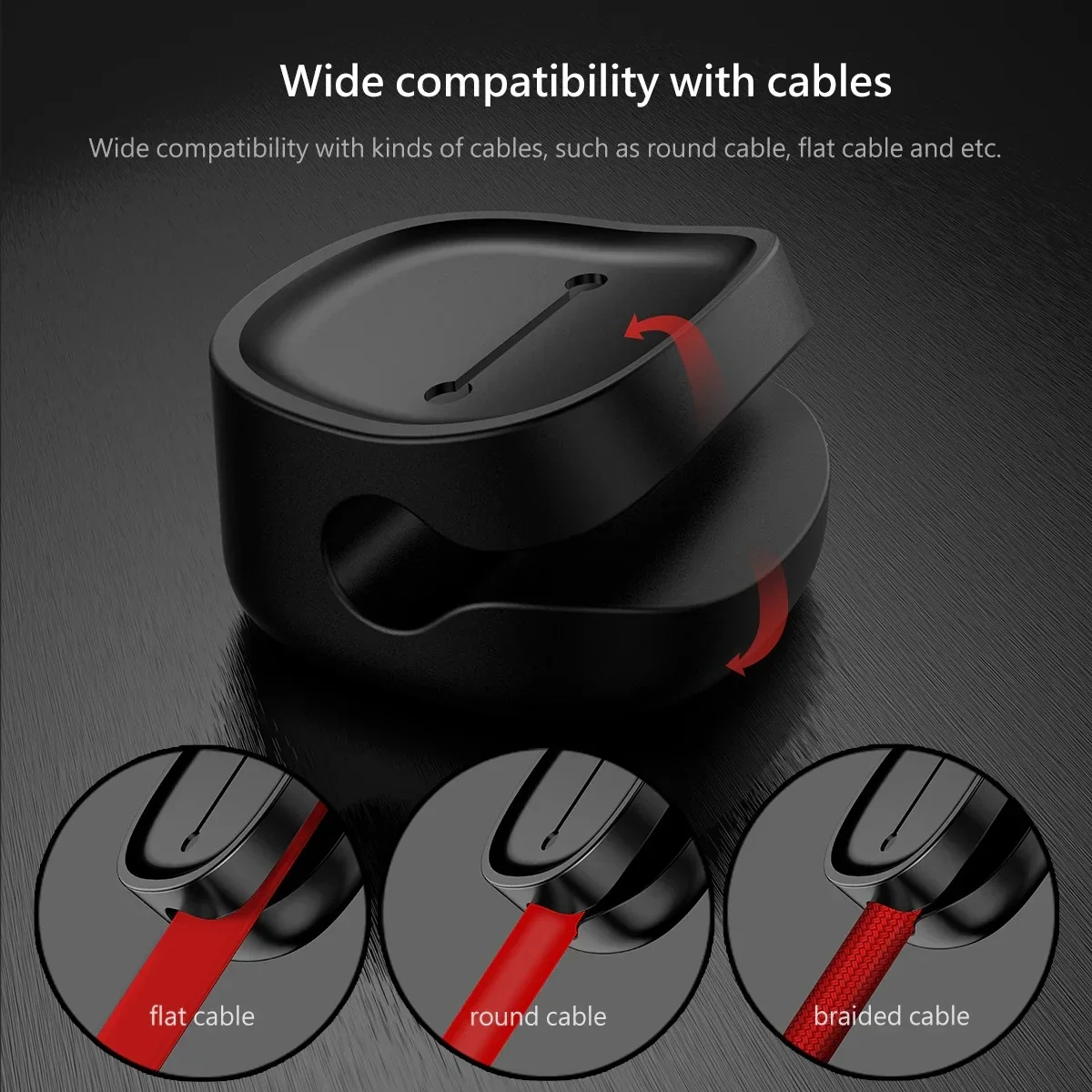 Baseus Peas Magnetic Cable Organizer - Black - Thumbnail 3