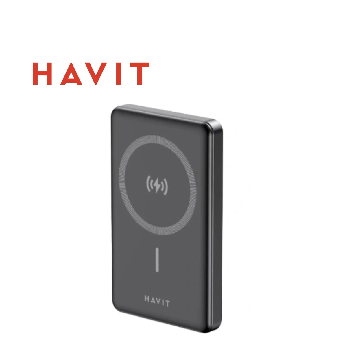 باور بانك مغناطيسي لاسلكي HAVIT PB5223 بسعة 5000mAh وشحن 15W متوافق مع MagSafe وPD 20W أسود - Thumbnail 2