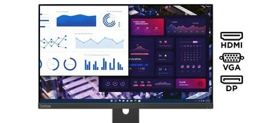 شاشة Lenovo ThinkVision E24q-30 للأعمال 24 إنش QHD IPS بتردد 100 هرتز، أسود - Image 14