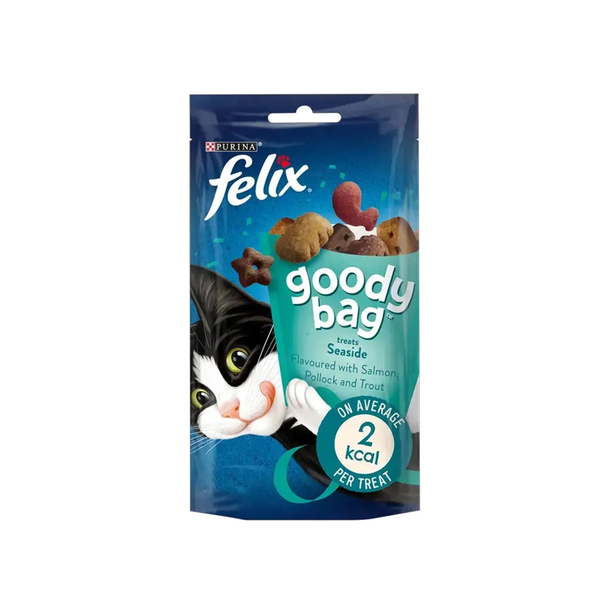 مكافآت قطط Flex Goody Bag بالسلمون والبولوك والتروت