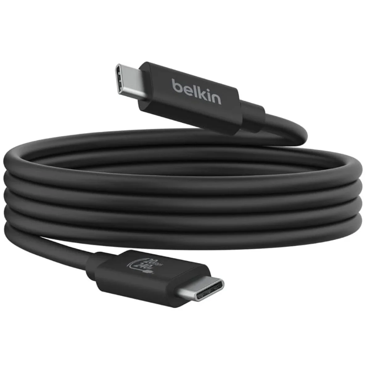 Belkin Connect USB4 USB-C to USB-C Cable 4ft/1.2M 240W 20Gbps Black