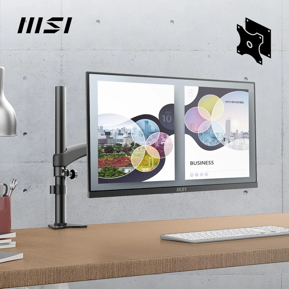 شاشة MSI PRO MP225 22 إنش Full HD VA بتردد 100Hz وزمن استجابة 1ms، HDMI وVGA، أسود - Thumbnail 5