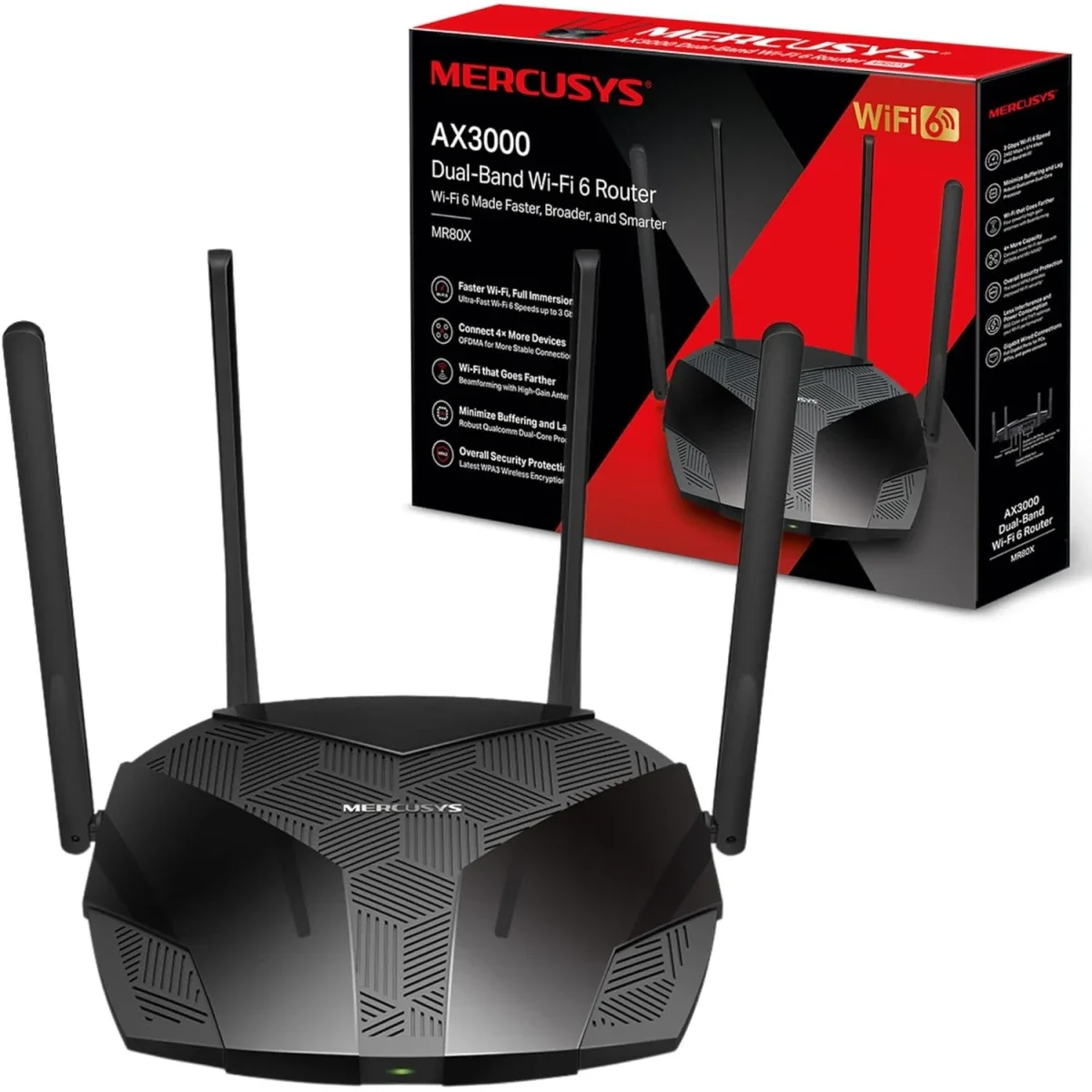 MERCUSYS MR80X AX3000 Wi-Fi 6 Dual-Band Router