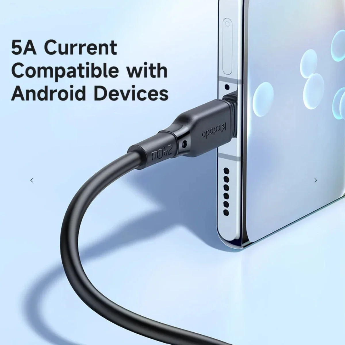سلك Mcdodo CA-3310 USB-C إلى USB-C بقدرة 240W وشحن سريع PD 3.1 ومزامنة بيانات 1.2 متر أسود - Thumbnail 4