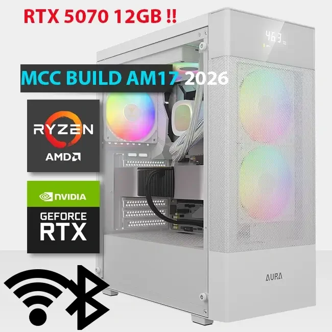 AMD MCC AM17-26 MIDAS Gaming PC Build Ryzen 7 7800X3D RTX 5070 32GB RAM 1TB SSD - Thumbnail 2
