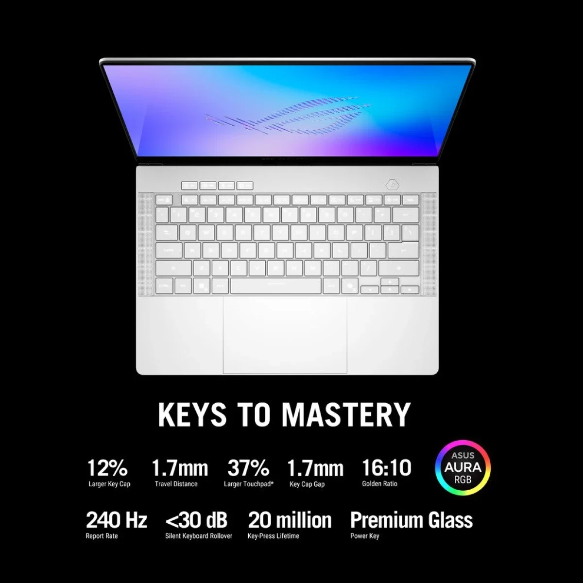 Asus ROG Zephyrus G14 GA403GM-SY008 Gaming Laptop Ryzen AI 9 465 RTX 5060 16GB 1TB SSD 14.0-Inch 3K OLED 120Hz Platinum White - Thumbnail 3