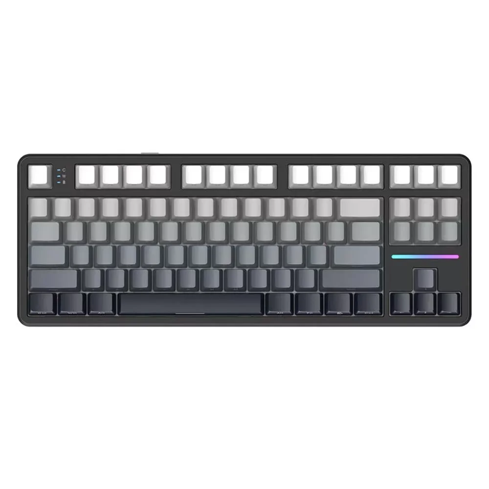 كيبورد ATTACK SHARK X87 ميكانيكي ثلاثي الاتصال بتصميم Gasket، إصدار Moonlight Night وسويتش Strawberry