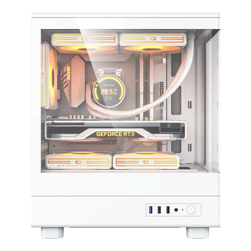 كيس كمبيوتر DarkFlash DB330M للألعاب Micro-ATX ميد تاور مع 3 مراوح ARGB - أبيض - Thumbnail 6